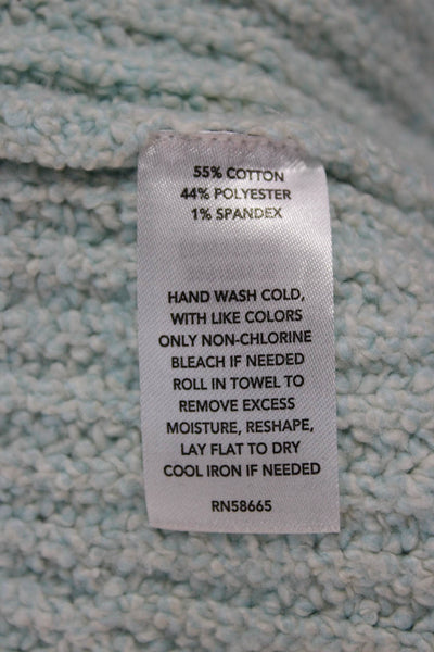 Open Edit Women Pullover Sweater Blue Crew Neck Long Sleeve Solid Size XS