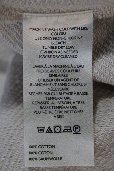 Pilcro Anthropologie Womens Pullover Hoodie Beige V-Neck Colorblock Size XS