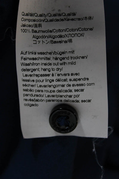 Boss Hugo Boss Mens Polo Collared Button Short Sleeve Blue Cotton Size XL