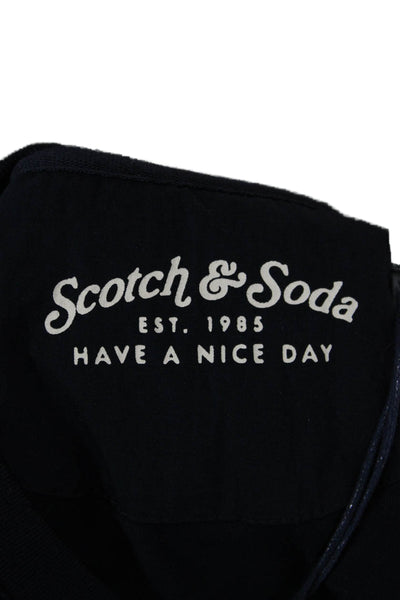 Scotch & Soda Mens Cotton Crew Neck T-Shirt Blue Size XL