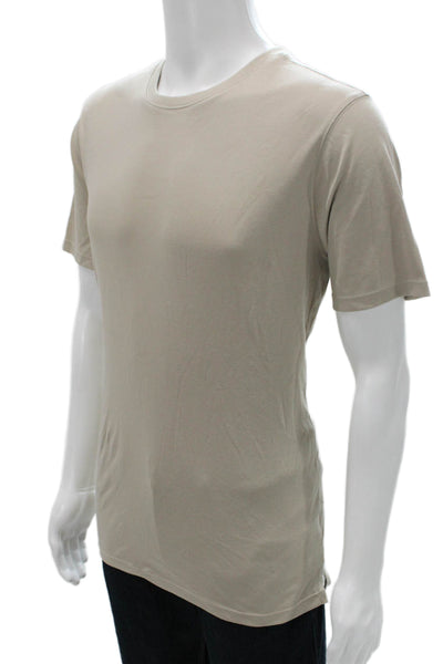 Robert Barakett Mens T-Shirt Beige Cotton Crew Neck Short Sleeve Size L