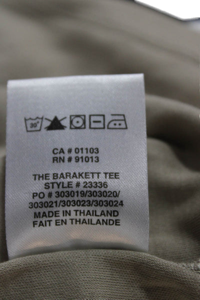 Robert Barakett Mens T-Shirt Beige Cotton Crew Neck Short Sleeve Size L