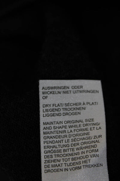 Black Brown 1826 Mens Merino Wool High Neck Pullover Long Sleeve Black Size 2XL