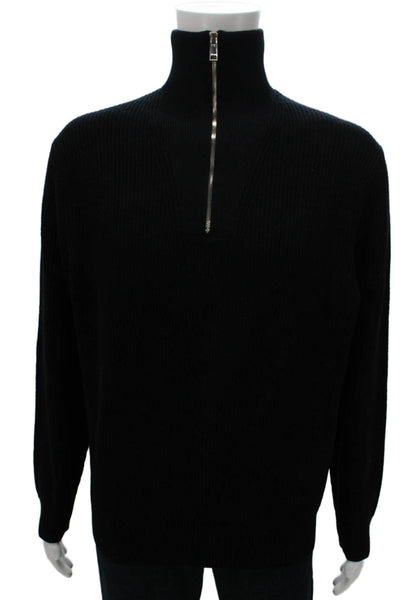 Theory Mens Black Wool High Neck Pullover Sweater Size L