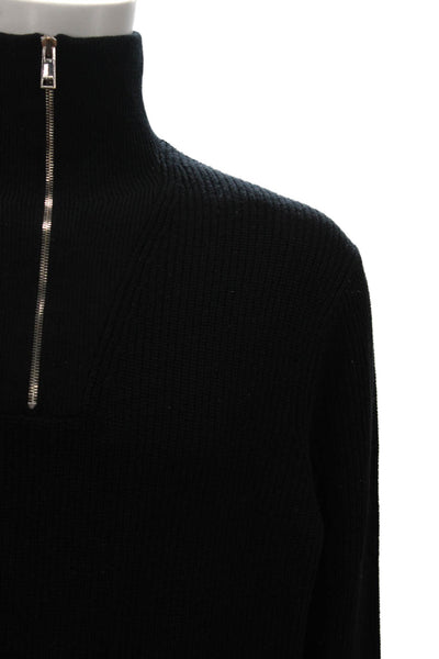 Theory Mens Black Wool High Neck Pullover Sweater Size L