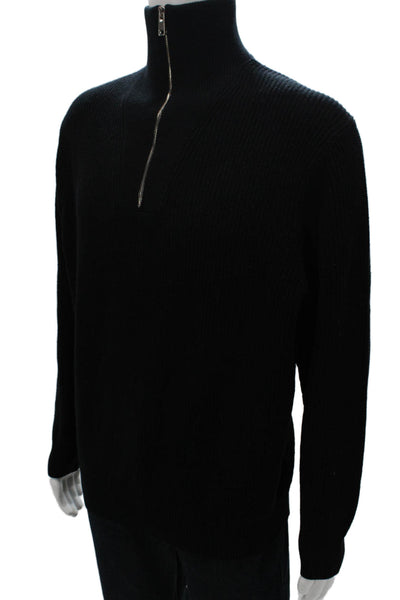 Theory Mens Black Wool High Neck Pullover Sweater Size L