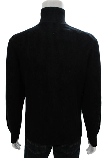 Theory Mens Black Wool High Neck Pullover Sweater Size L