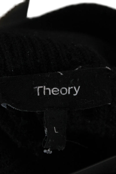 Theory Mens Black Wool High Neck Pullover Sweater Size L