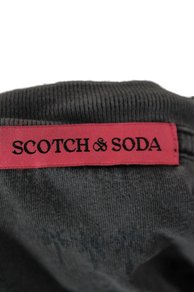 Scotch & Soda Mens Gray Cotton Crew Neck Short Sleeve T-Shirt Size XL