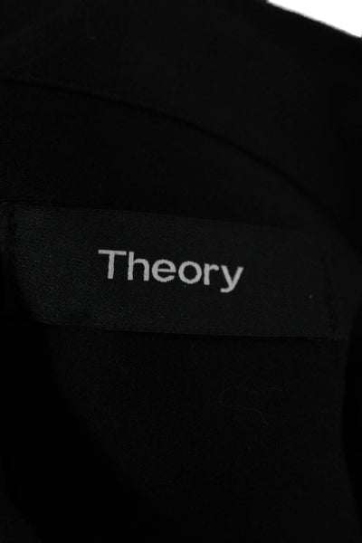 Theory Mens Black Collared Long Sleeve Button-Up Shirt Cotton Blend Size 2XL