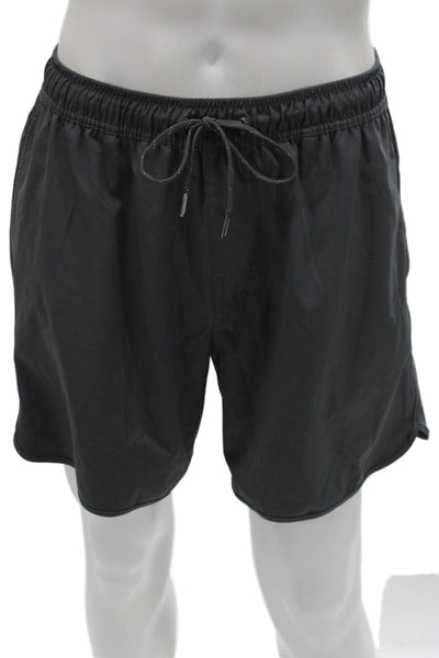 Fair Harbor Mens Gray Solid Polyester Shorts Size XL