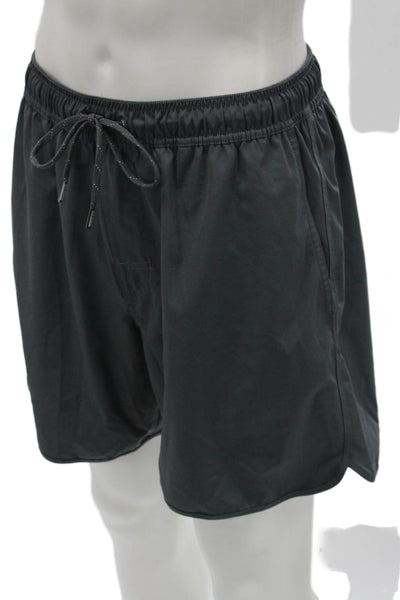 Fair Harbor Mens Gray Solid Polyester Shorts Size XL