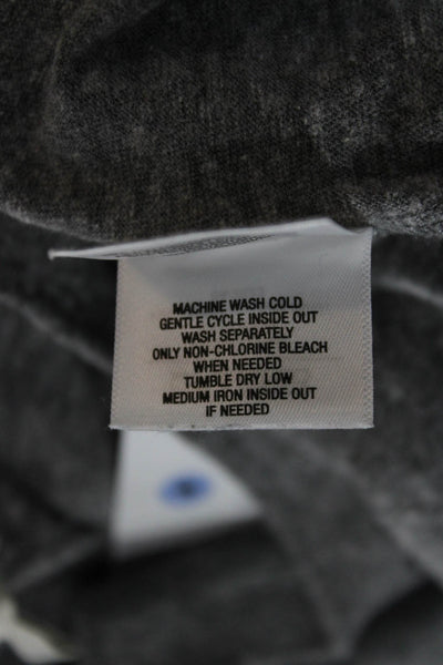 Favorite Daughter Women Cropped T-Shirt Gray Crew Neck Short Sleeve Size S