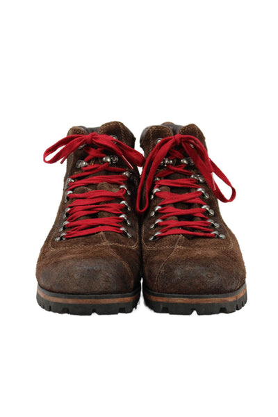 Timberland Mens Suede Lace Up Combat Boots Shoes Brown Size 13M