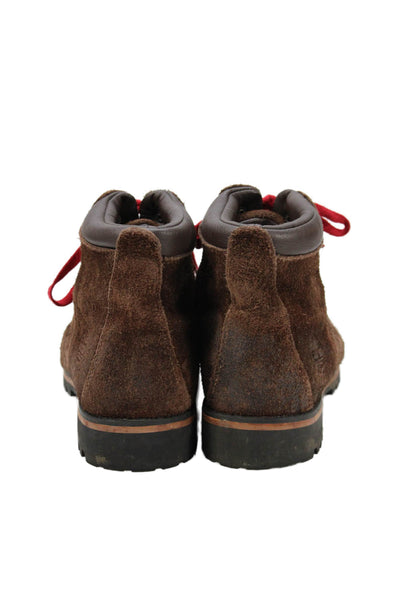 Timberland Mens Suede Lace Up Combat Boots Shoes Brown Size 13M