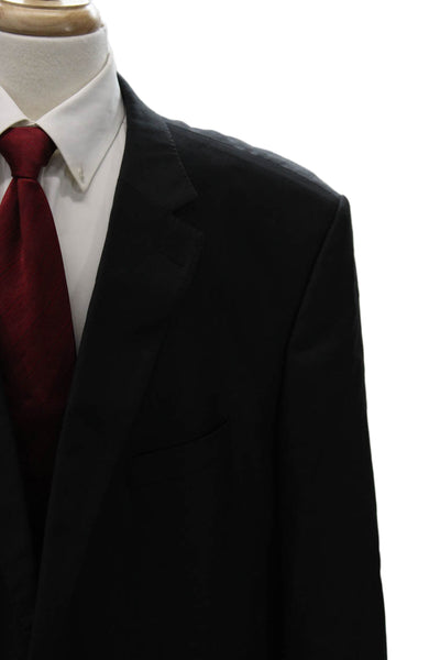 Peter Millar Mens Black Wool Suit Jacket Big & Tall Size 54