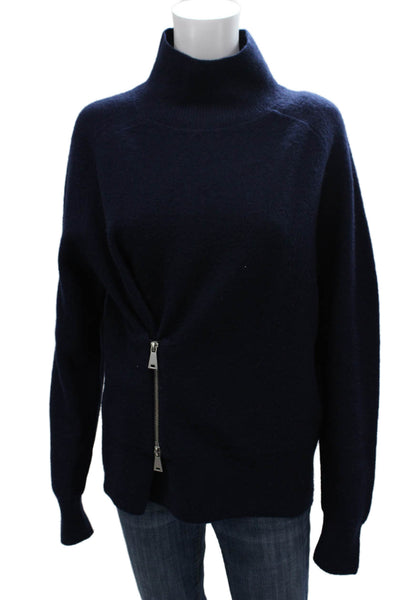 Zara Women Blue Wool Turtleneck Pullover Sweater Long Sleeve Size S