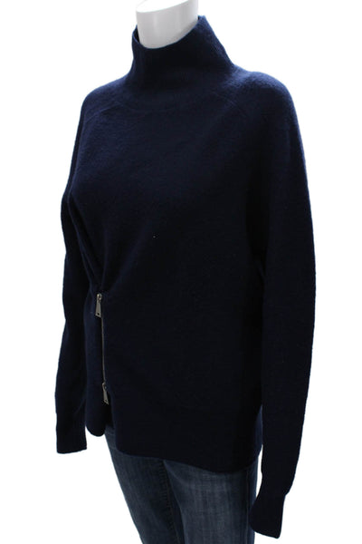 Zara Women Blue Wool Turtleneck Pullover Sweater Long Sleeve Size S