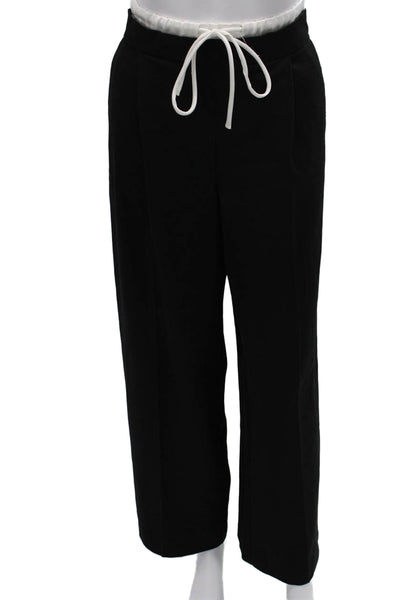 Zara Womens Dress Pants Black Drawstring Polyester Solid Size XS