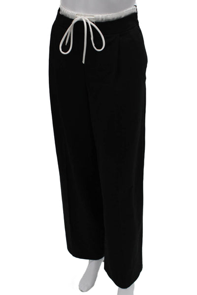 Zara Womens Dress Pants Black Drawstring Polyester Solid Size XS