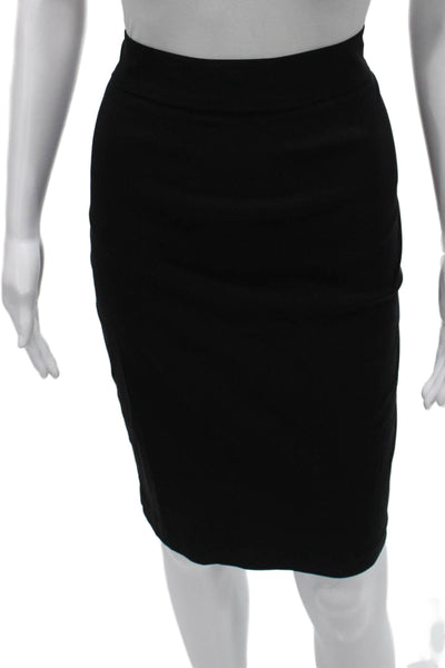 Avenue Montaigne Women Pencil Skirt Black Knee Length Size 2