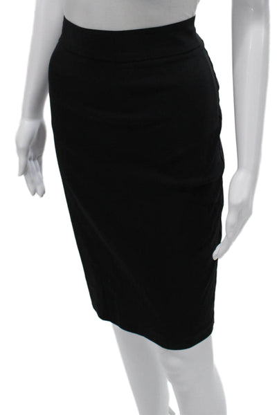 Avenue Montaigne Women Pencil Skirt Black Knee Length Size 2