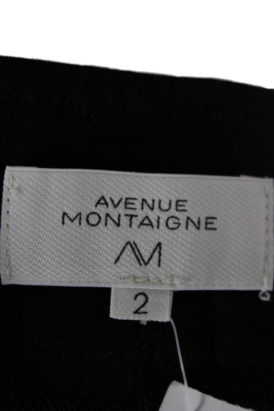 Avenue Montaigne Women Pencil Skirt Black Knee Length Size 2