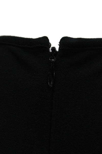 Stella McCartney Women Black Pencil Dress Sleeveless Knee Length Rayon Size 42