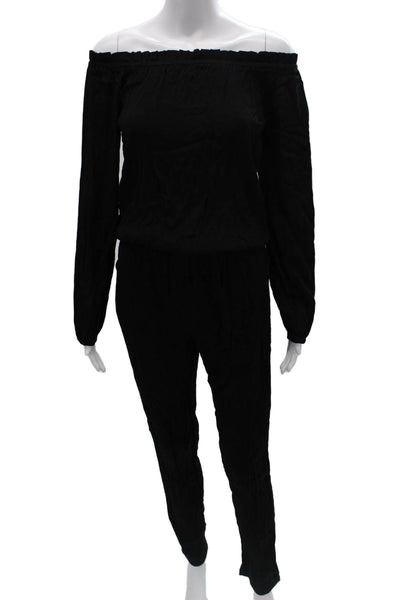 Muche Et Muchette Women Jumpsuit Off-Shoulder Long-Sleeve Black Size One Size