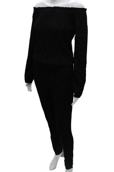 Muche Et Muchette Women Jumpsuit Off-Shoulder Long-Sleeve Black Size One Size