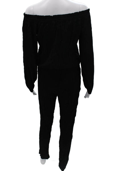 Muche Et Muchette Women Jumpsuit Off-Shoulder Long-Sleeve Black Size One Size