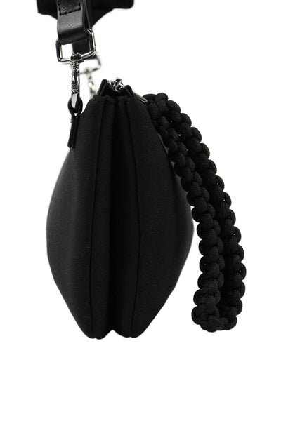 Athleta Women's Zip Closure Attach Coin Purse Black Crossbody Handbag