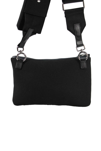 Athleta Women's Zip Closure Attach Coin Purse Black Crossbody Handbag