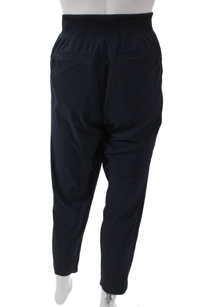 Athleta Women Ankle Pants Pull On Blue Polyester Solid Size 4