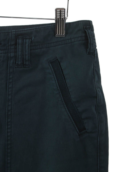 Pilcro Anthropologie Womens Cargo Pants Green Cotton Button Size 27