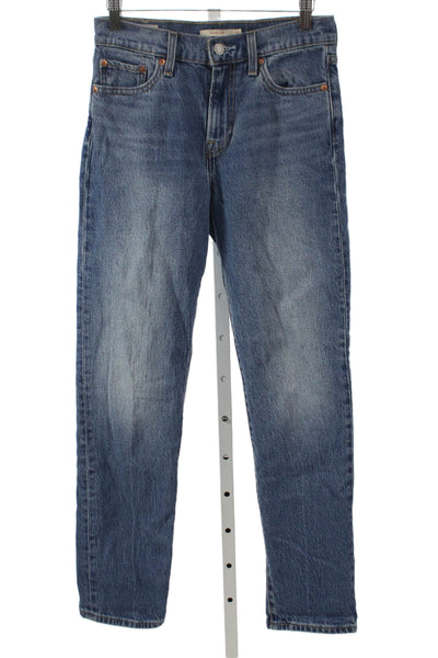 Levis Women Slim Jeans Blue Cotton Blend Size 26