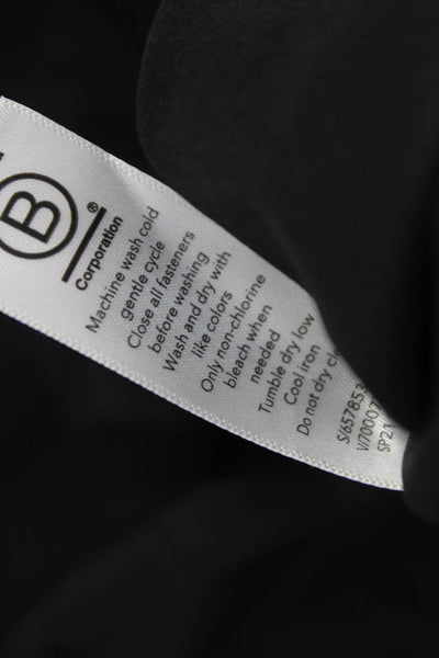 Athleta Womens Sleeveless Tunic Button-Up Black Nylon Collared Size M