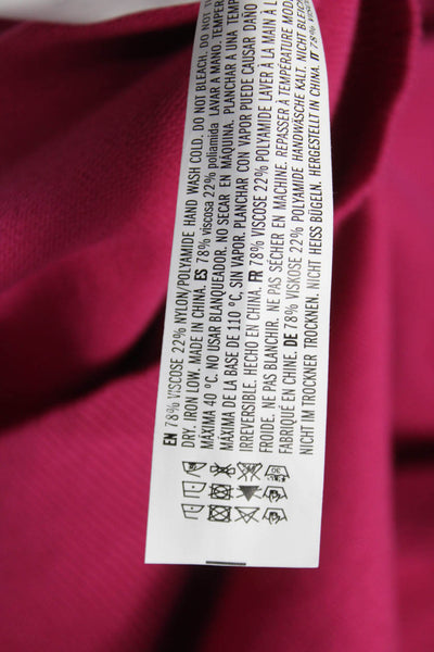 Endless Rose Womens Basic Polo Pink Viscose Collared Short Sleeve Size M