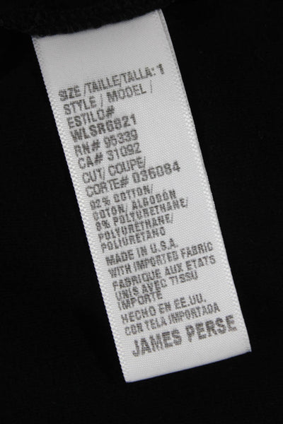 James Perse Womens Bodycon Black Mock Neck Long Sleeve Dress Size 1