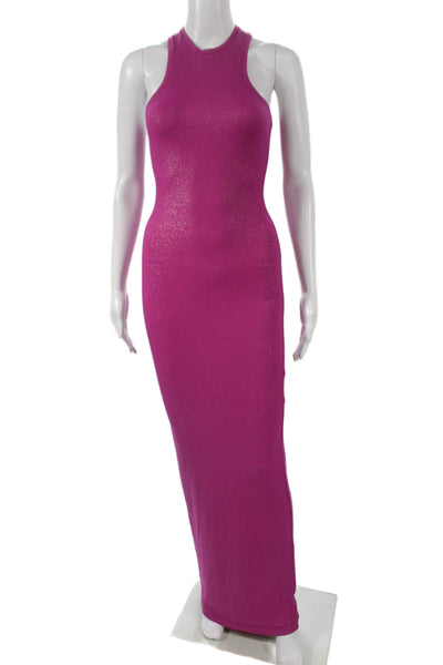 Skims Womens Maxi Dress Pink High Neck Sleeveless Modal Pullover Size S