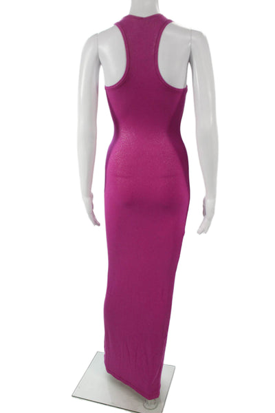 Skims Womens Maxi Dress Pink High Neck Sleeveless Modal Pullover Size S