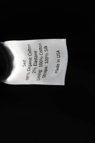 La Ligne Women Fit & Flare Dress Black Halter Knee Length Cotton Size XS