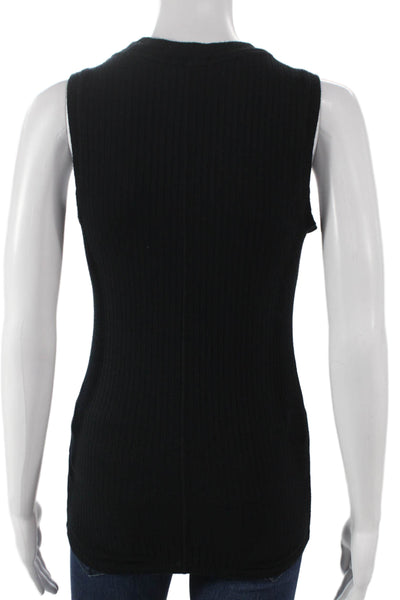 ATM Womens Black High Neck Sleeveless Basic Tank Micromodal Size S