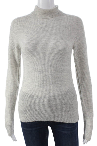 ACNE Studios Women Wool Mock Neck Pullover Sweater Gray Long Sleeve Size XS