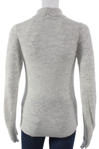 ACNE Studios Women Wool Mock Neck Pullover Sweater Gray Long Sleeve Size XS