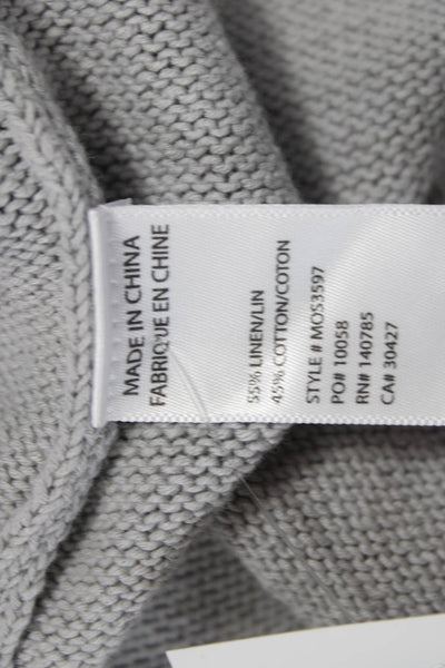 Brochu Walker Womens Basic Halter Linen Tank Gray Sleeveless Size XS