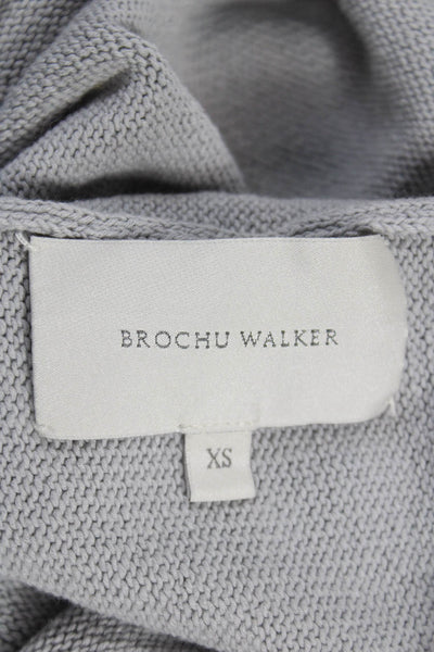 Brochu Walker Womens Basic Halter Linen Tank Gray Sleeveless Size XS