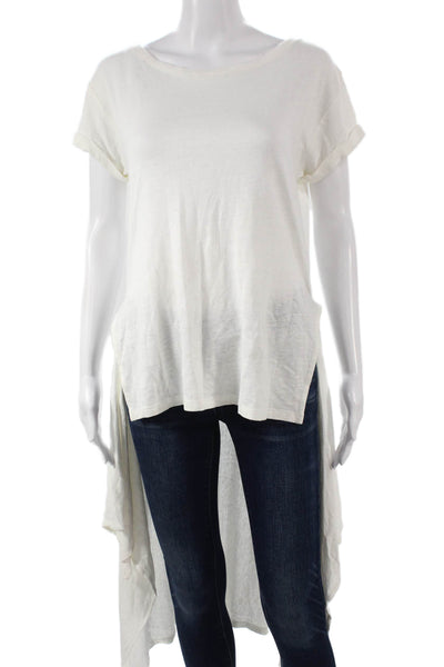 Polo Ralph Lauren Womens Tunic White Linen Round Neck Short Sleeve Size XS