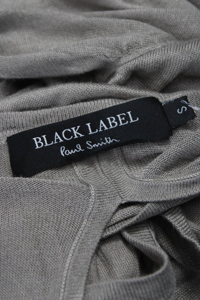 Paul Smith Women V Neck Viscose Pullover Sweater Gray Long Sleeve Size S