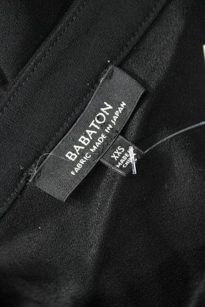 Babaton Womens Jumpsuit Black Triacetate Collared Sleeveless Button Size 2XS